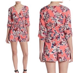 Yumi Kim Liz Romper Floral Print Pink Size Small